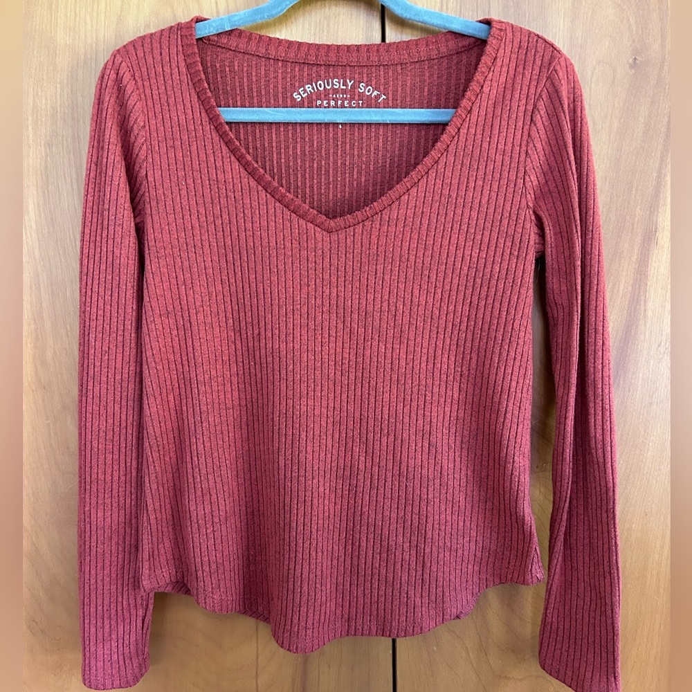 Aeropostale Seriously Soft Long Sleeve V-Neck